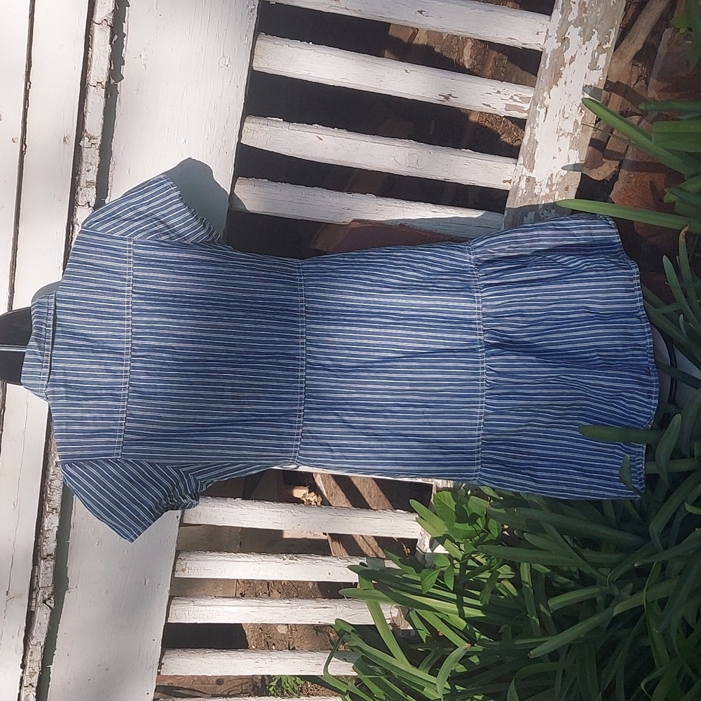 Wonder Nation Pinstriped 3 Tierd Button up Th Front - Picture 4 of 5